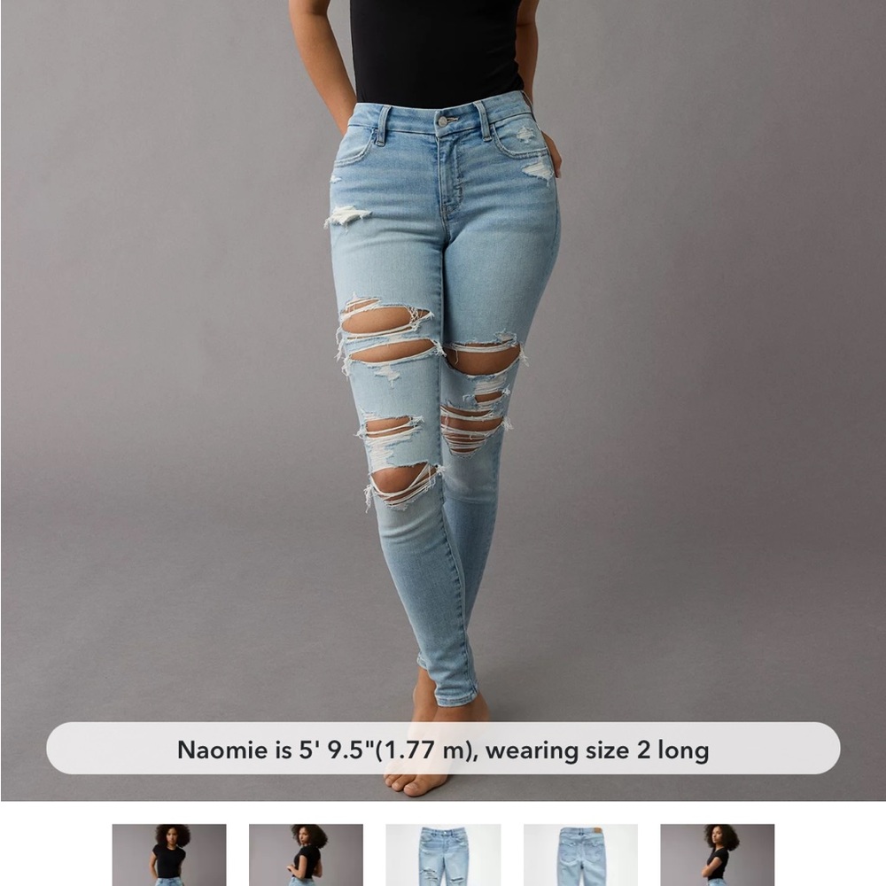 American eagle size 14 skinny ripped jeans